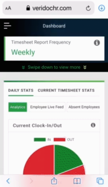 app timesheet records